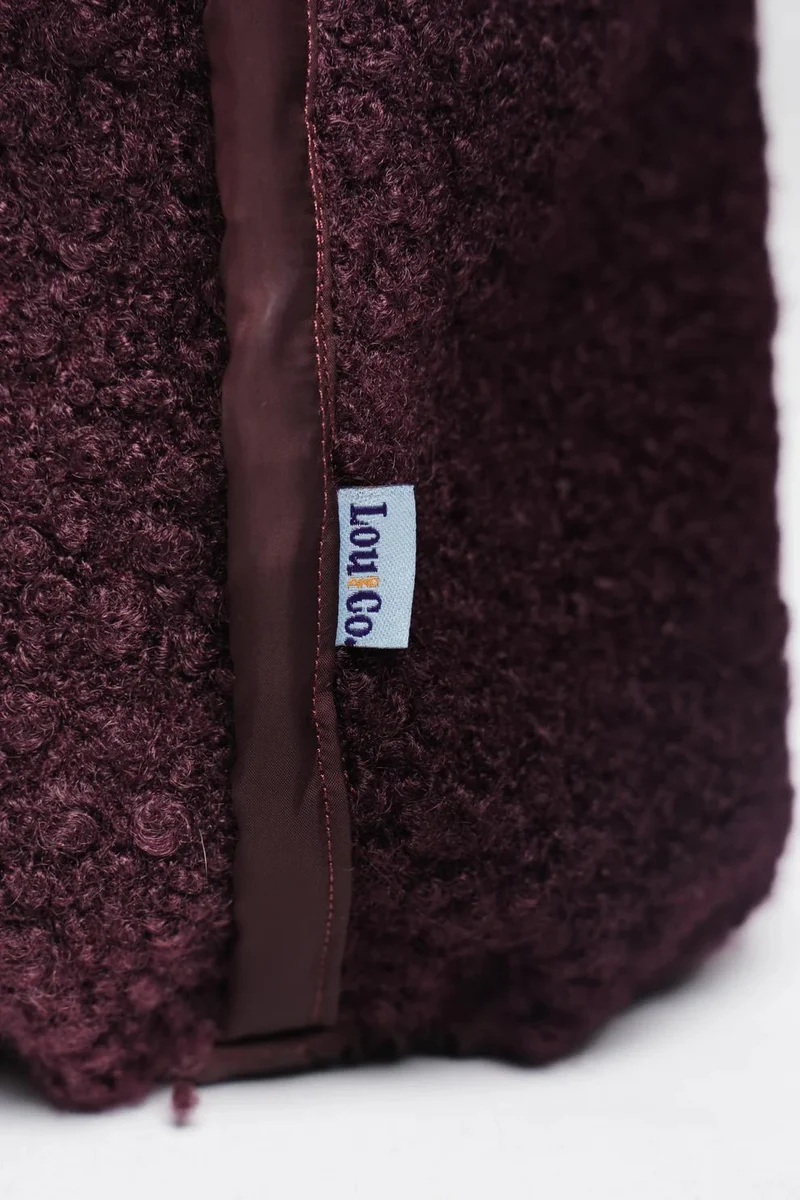 Snood d’hiver réversible bordeaux – chaleur & élégance
