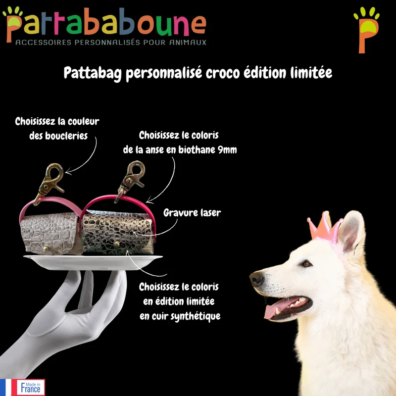 Pattabag personnalisé croco cuir synthétique