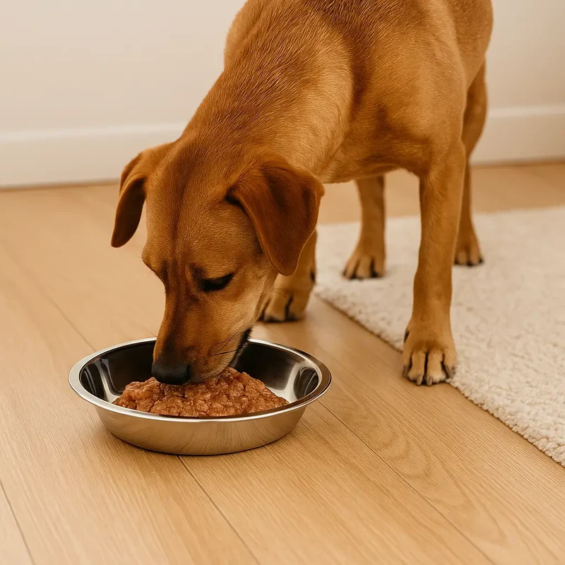 Deux gamelles en inox pour chien