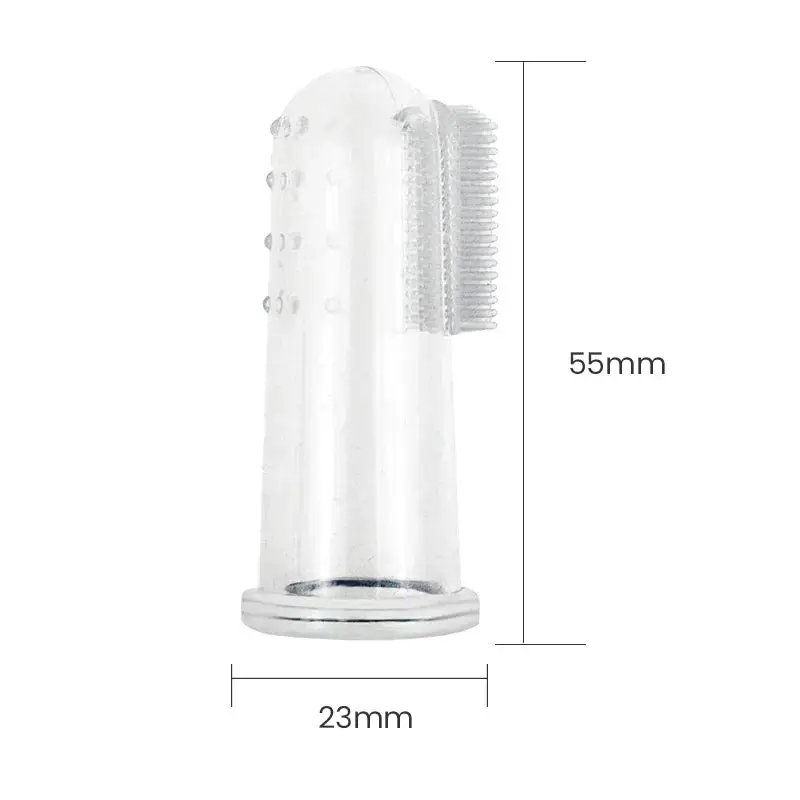 Doigt brosse à dent transparent