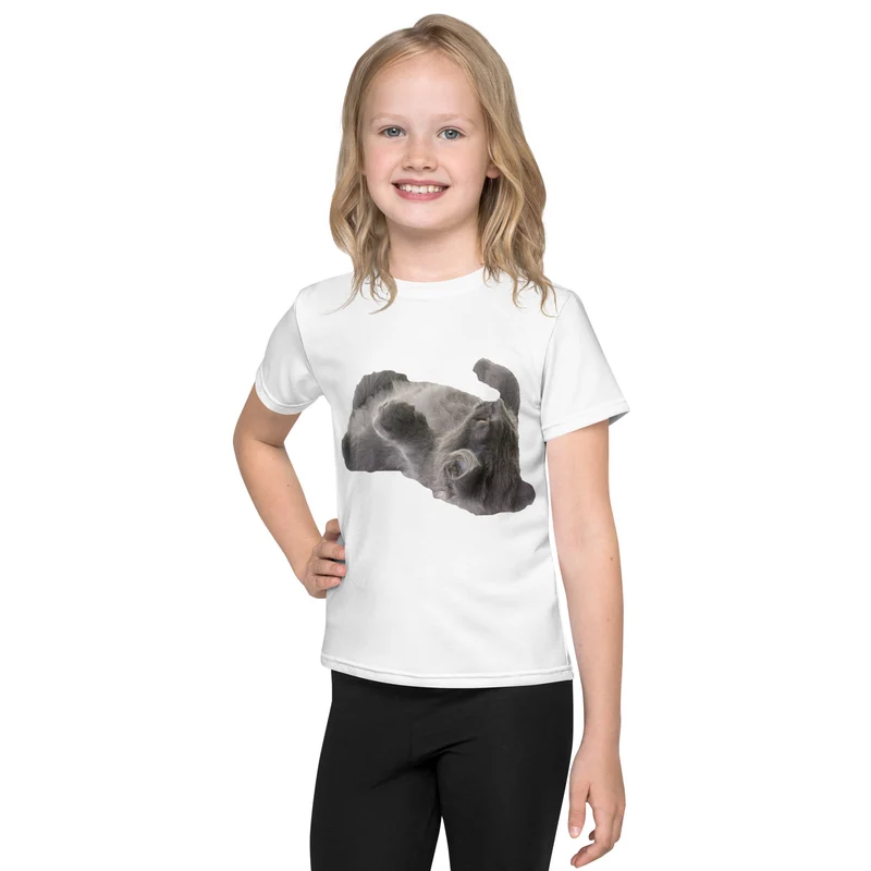T-shirt enfant chaton à l'envers