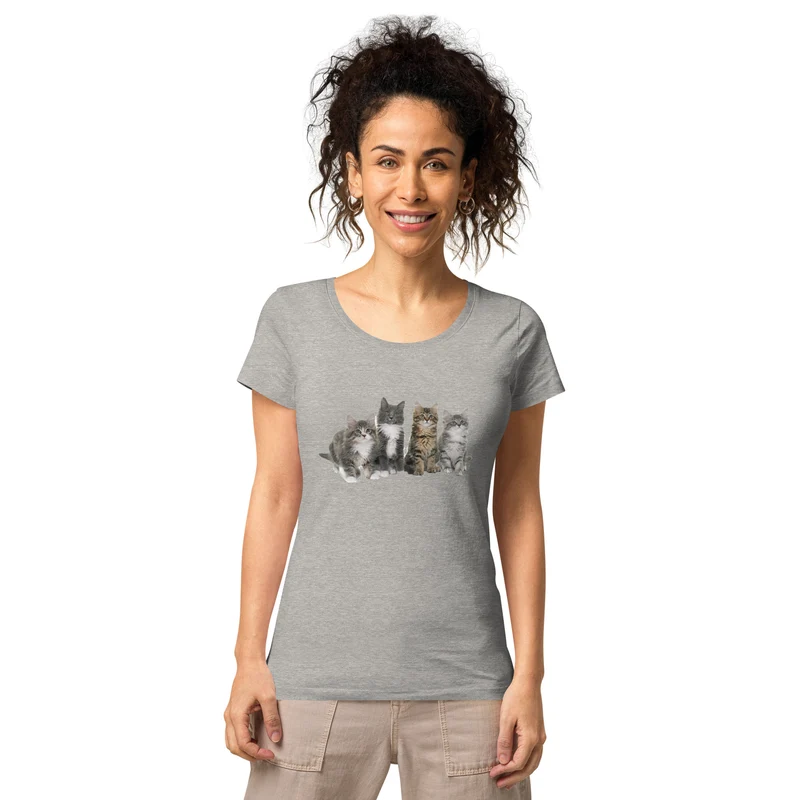 T-shirt éco-responsable femme Famille Maine Coon