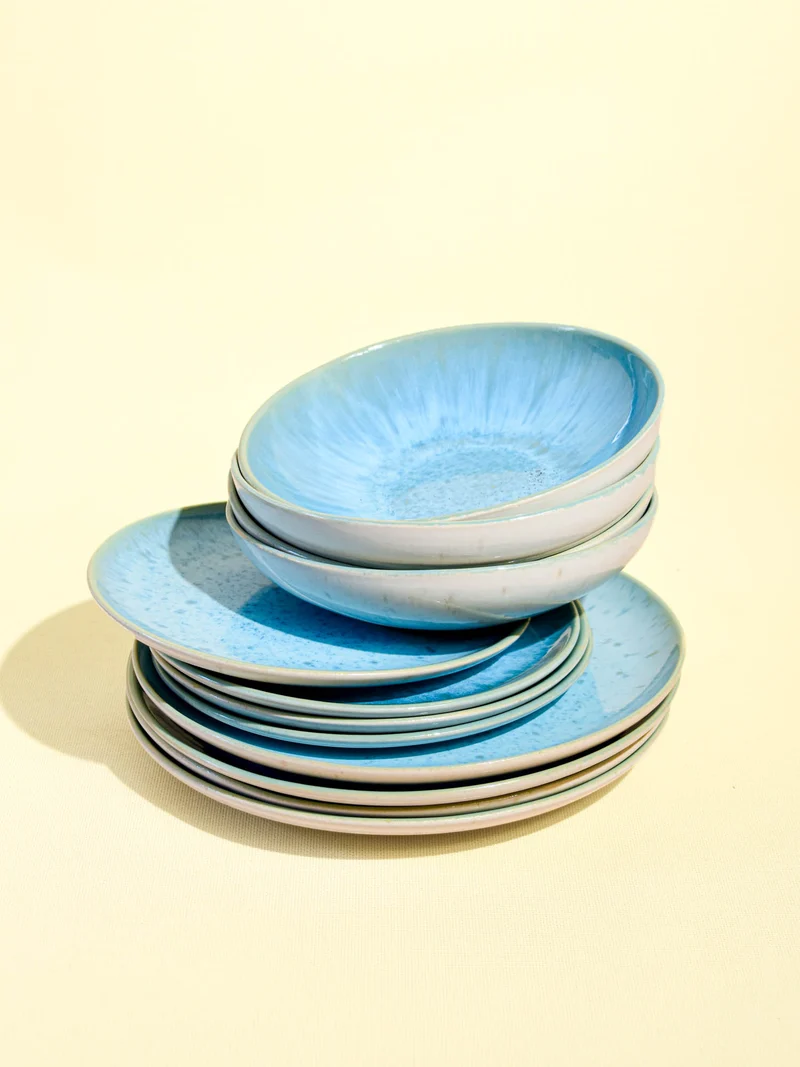 Service pour 4 | Bleu água