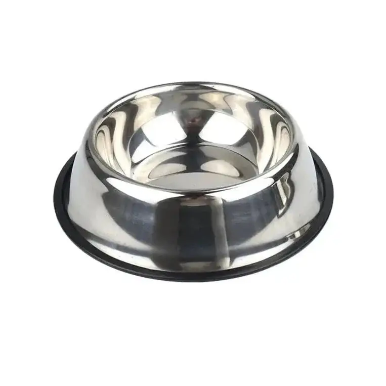 Gamelle en inox anti-dérapante pour chien