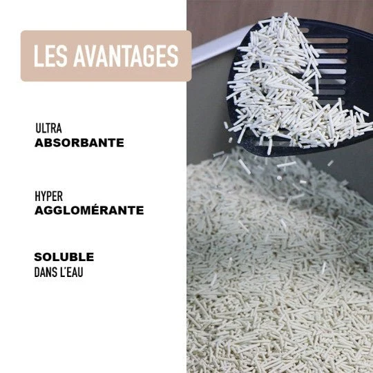 Litière végétale Brindille – Naturelle, agglomérante & jetable WC