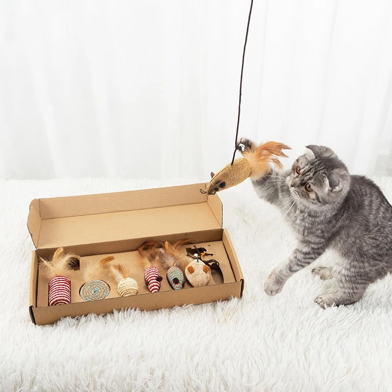 Lot de 7 jouets pour chat
