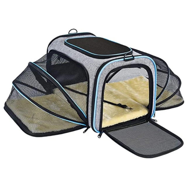 Sac de transport avion extensible pour chat – format cabine