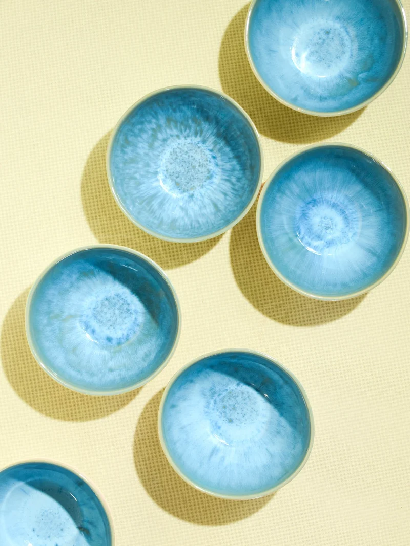 Grand bol rond | Bleu água