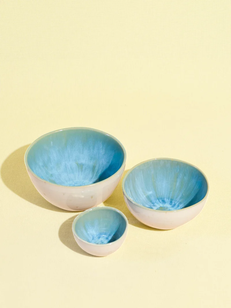 Grand bol rond | Bleu água
