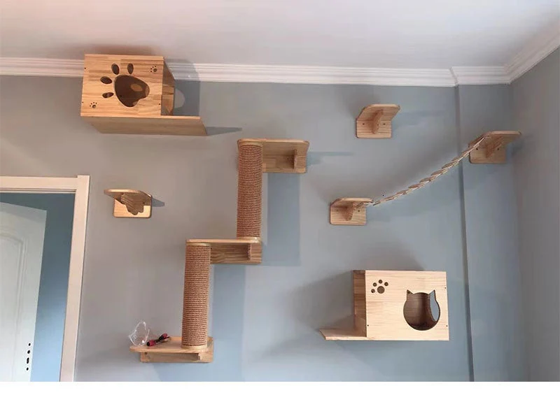 Plate-forme de saut pour chat mural