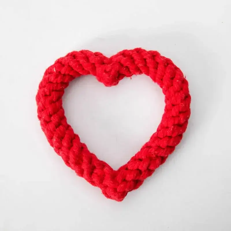 Coeur en corde pour chien