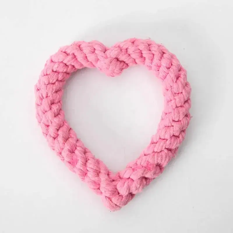 Coeur en corde pour chien