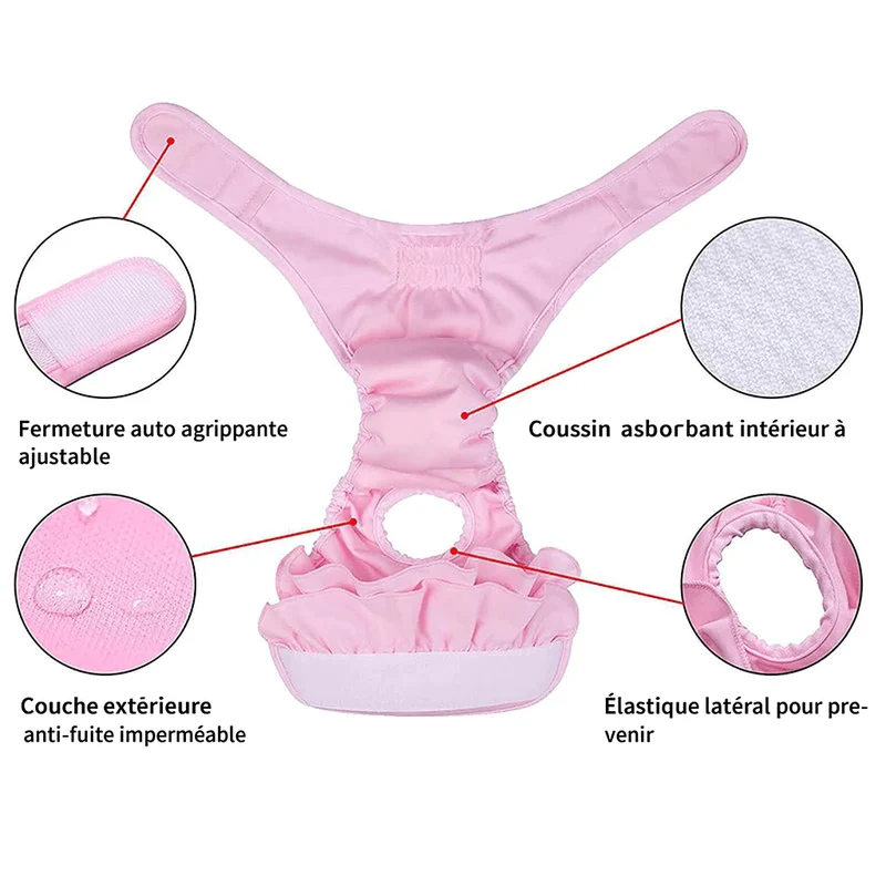 Culotte menstruelle pour chienne