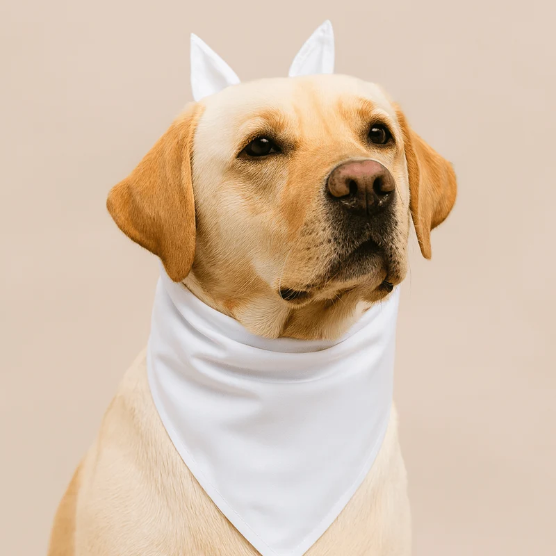 Bandana de couleur unie pour chien