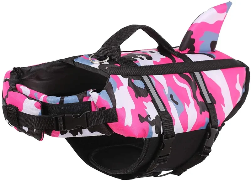 Gilet de sauvetage avec aile de requin pour chien
