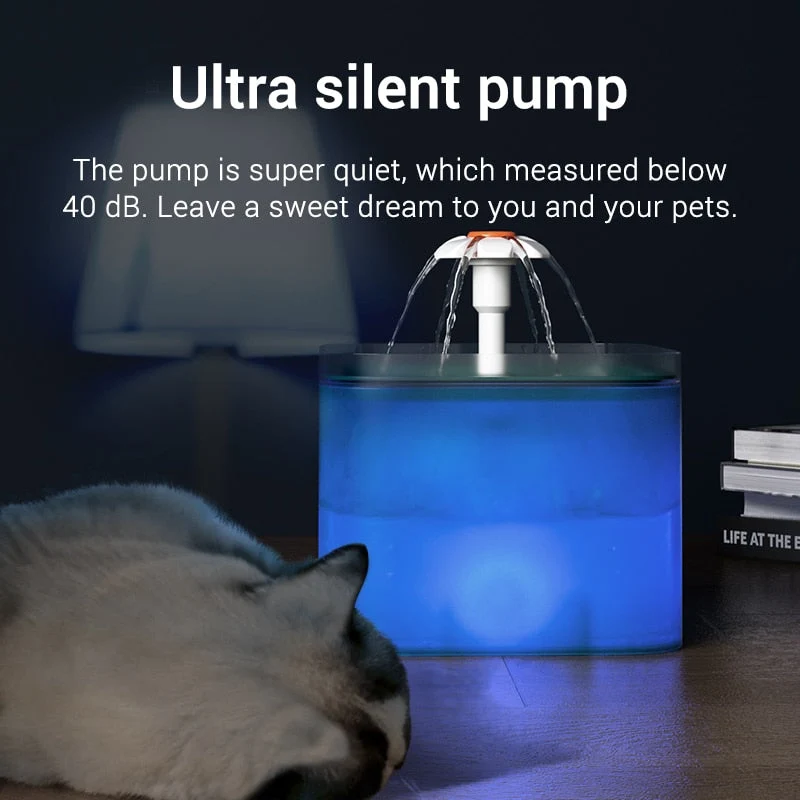 Fontaine LED silencieuse
