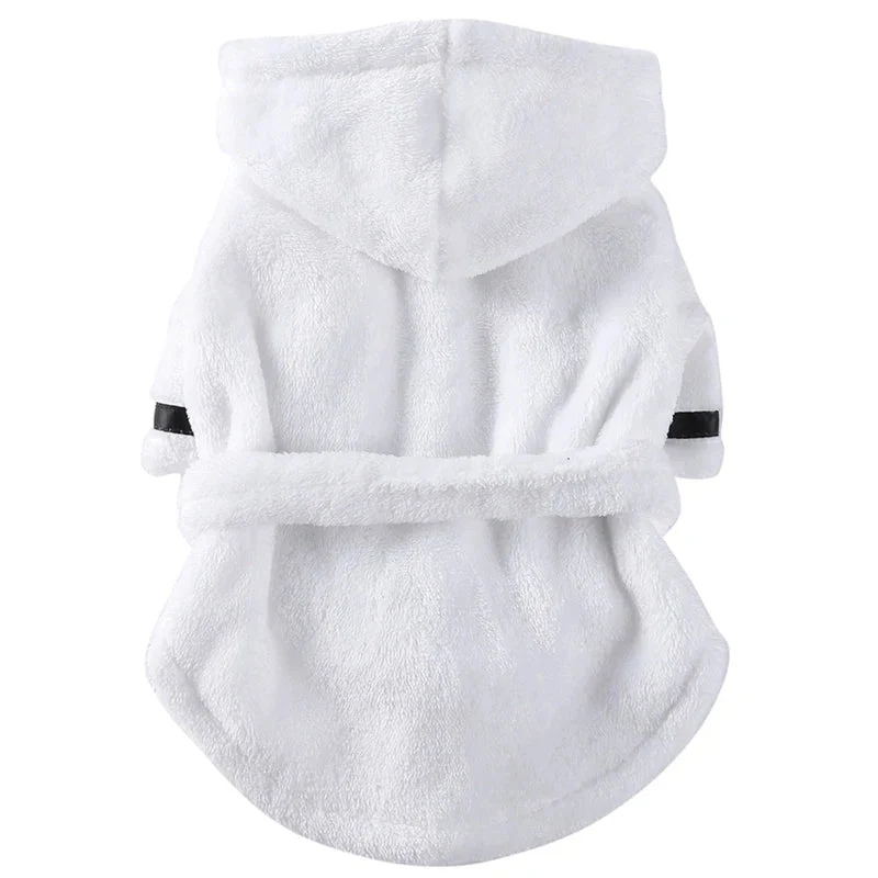 Peignoir de bain avec capuche pour chien