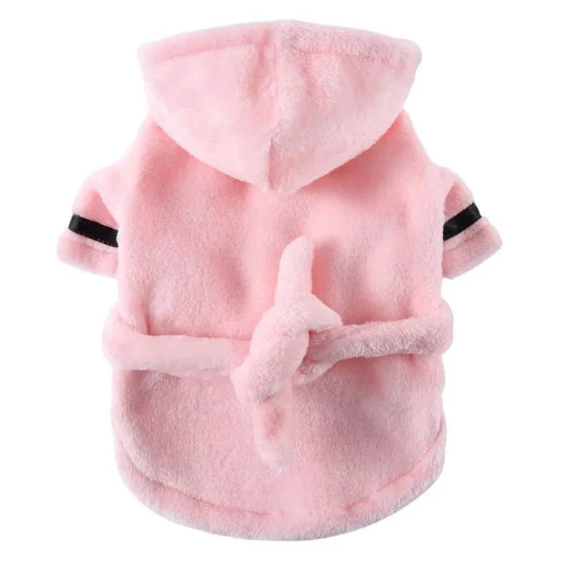 Peignoir de bain avec capuche pour chien