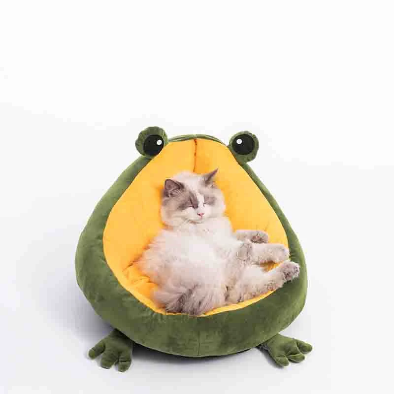 Couchage grenouille pour chat