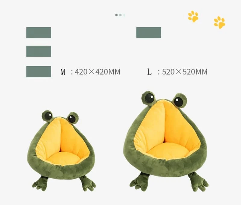 Couchage grenouille pour chat