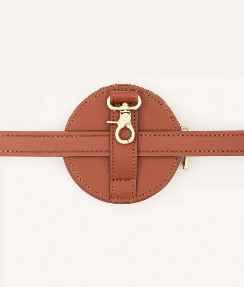 Sac à friandises cuir vegan marron Jala