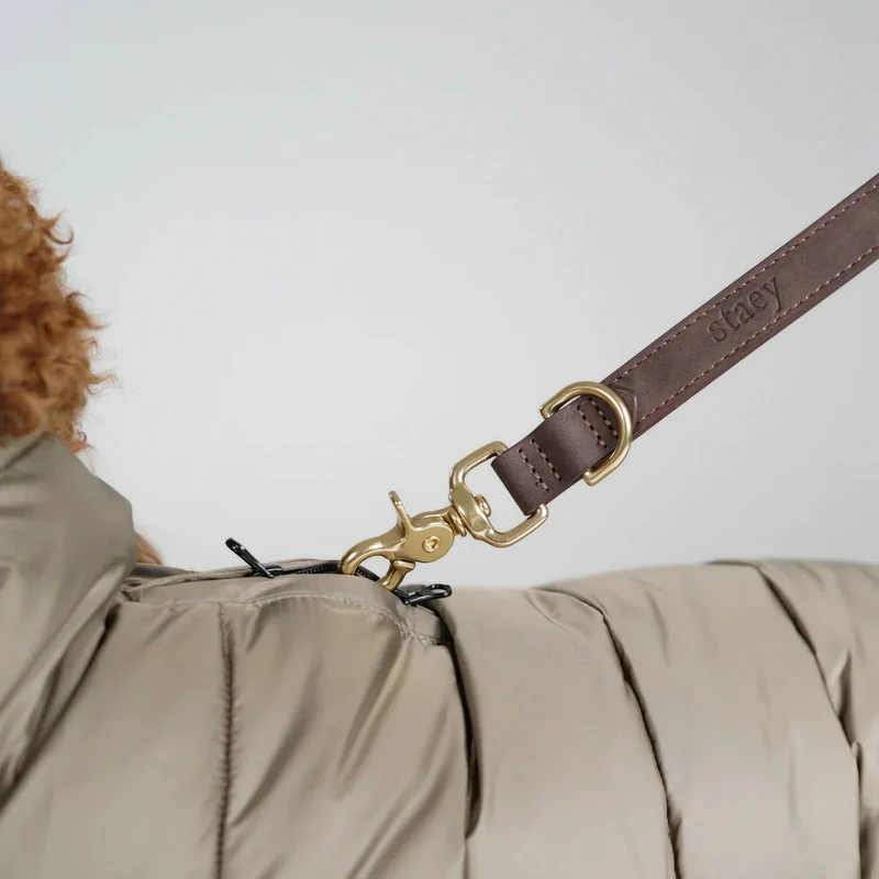 Manteau pour Chien Nora Taupe – Chaud & Imperméable (aussi en grandes tailles)