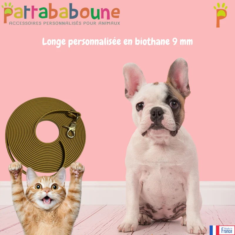 Longe personnalisée en biothane - 9 mm