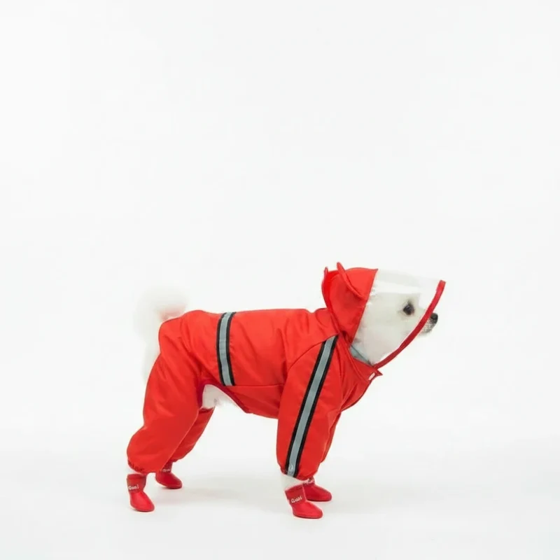 Imperméable rouge pour chien