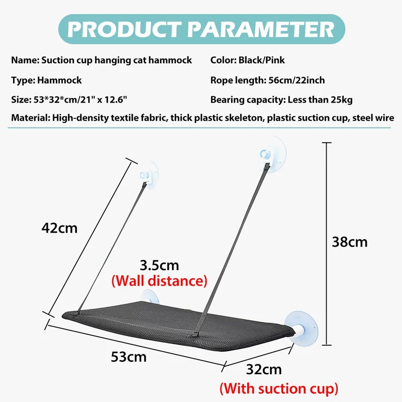 Hamac de fenêtre pour chat