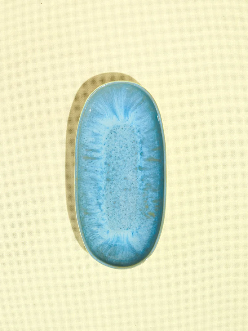 Plat de service M | Bleu água