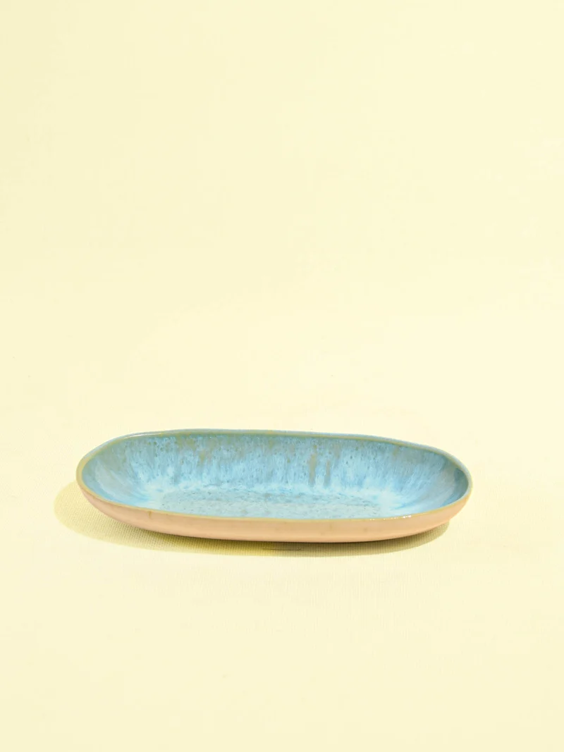 Plat de service M | Bleu água