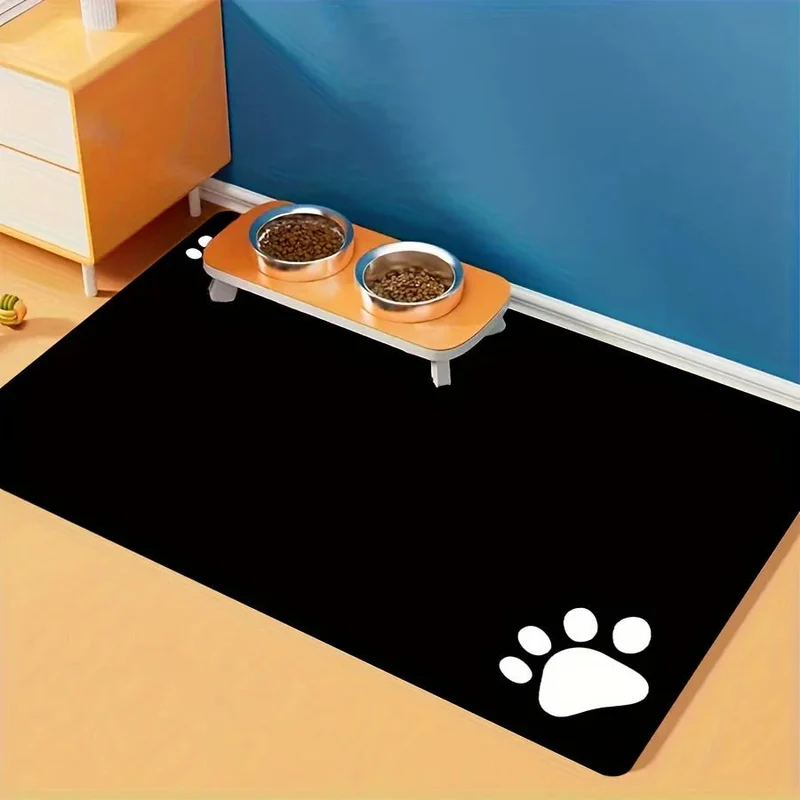 Tapis gamelle anti-dérapante pour chien