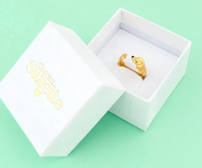 Bague Teckel – Bijou doré & plein de tendresse