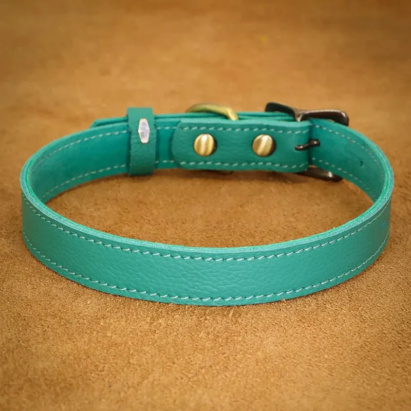 Collier ajustable en cuir pour chien
