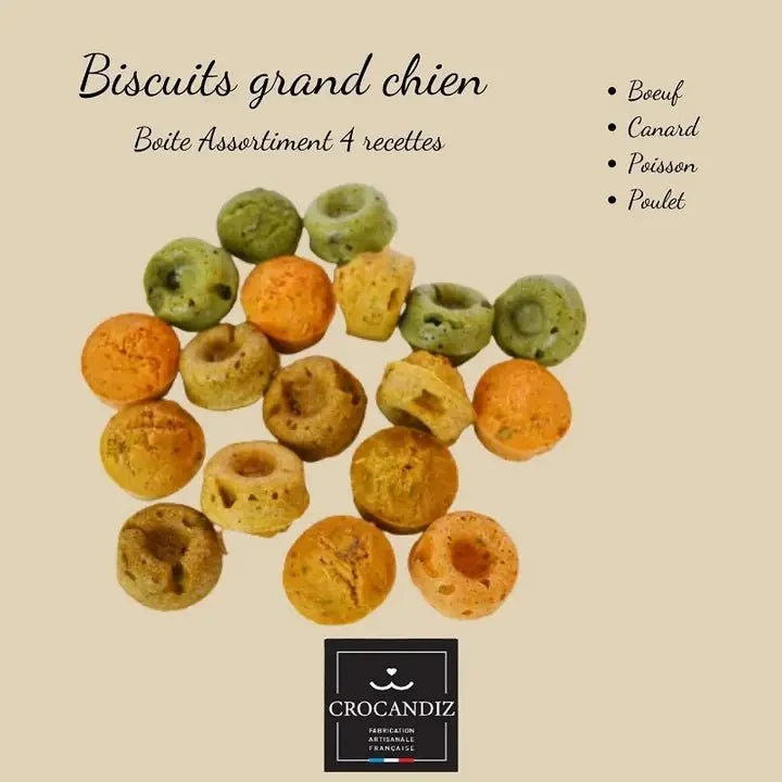 Boîte de Noël pour chien – Biscuits naturels assortis 50 g