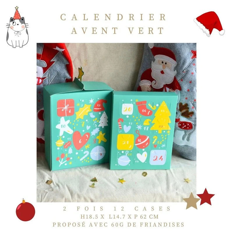 Calendrier de l’Avent chat 2025 – friandises Crocandiz