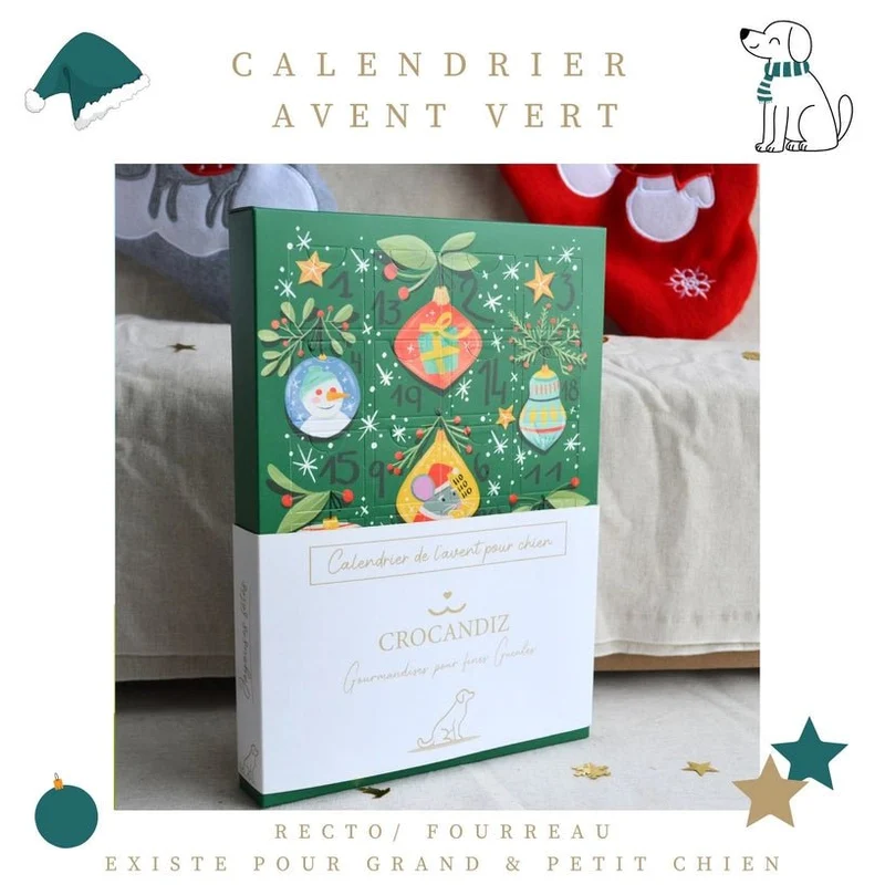 Calendrier de l’Avent chien 2025 – biscuits Crocandiz