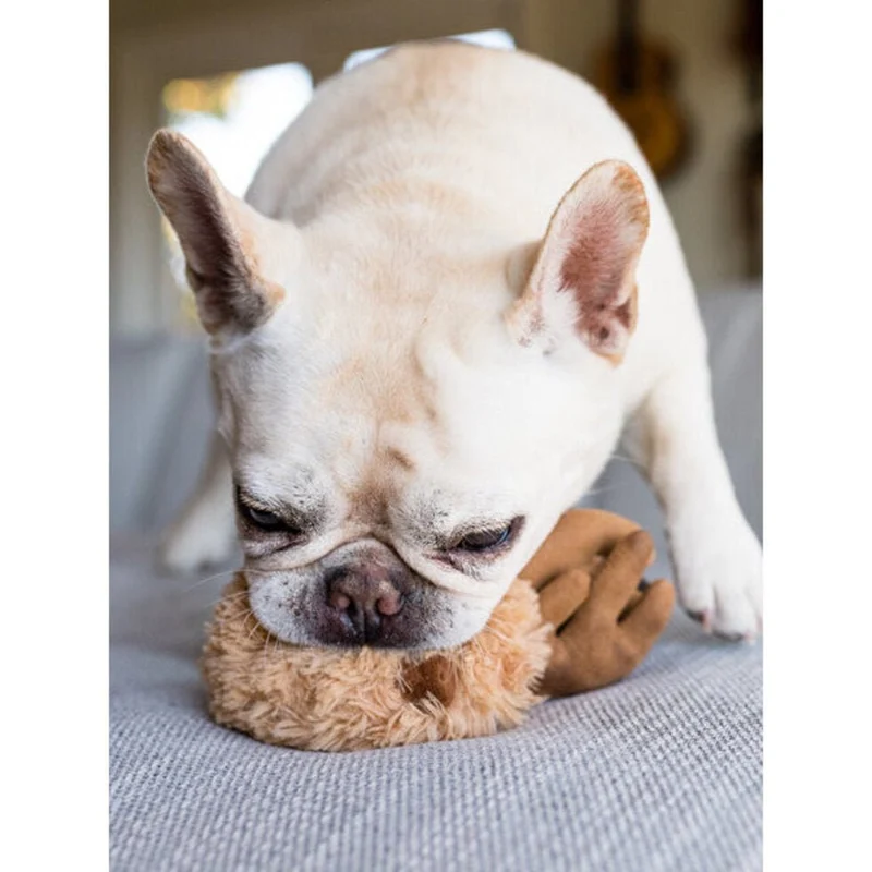 Balle en Peluche Pour Chien – Renne de Noël 🎀 Willow’s Mythical Jackalope