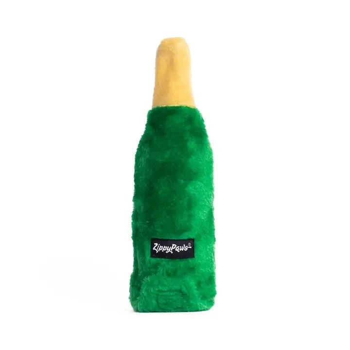 Peluche de Noël pour chien - Bouteille de Champagne Happy Hour Crusherz 🍾