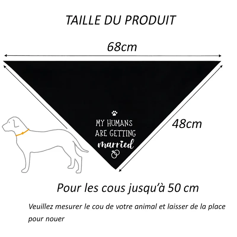 Bandana de mariage pour chien