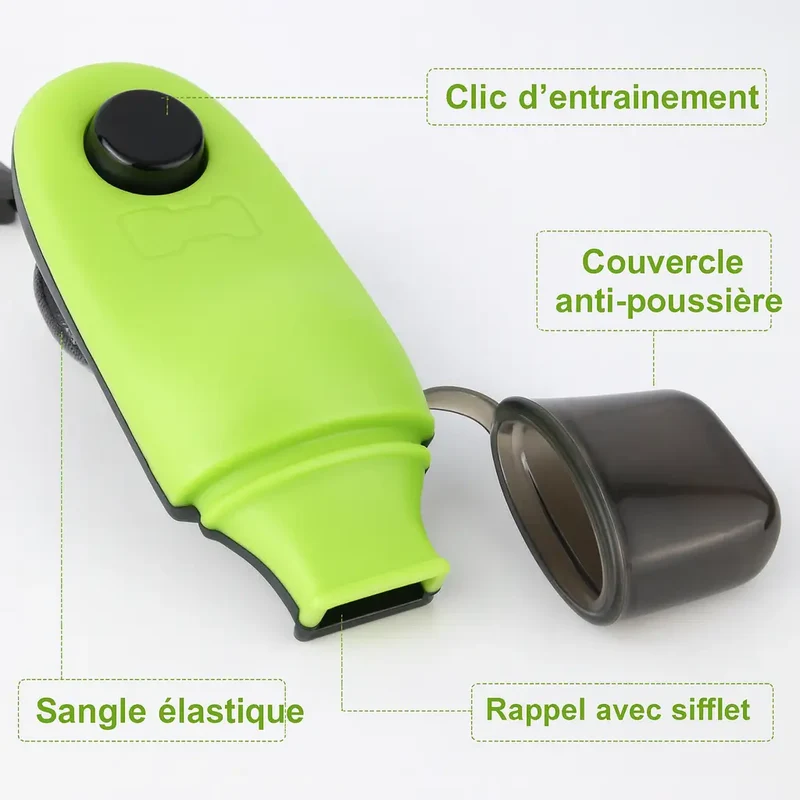 Clicker et sifflet pour chien