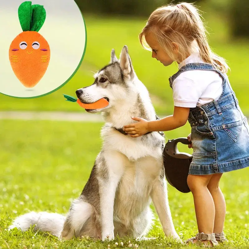 Peluche carotte pour petit chien
