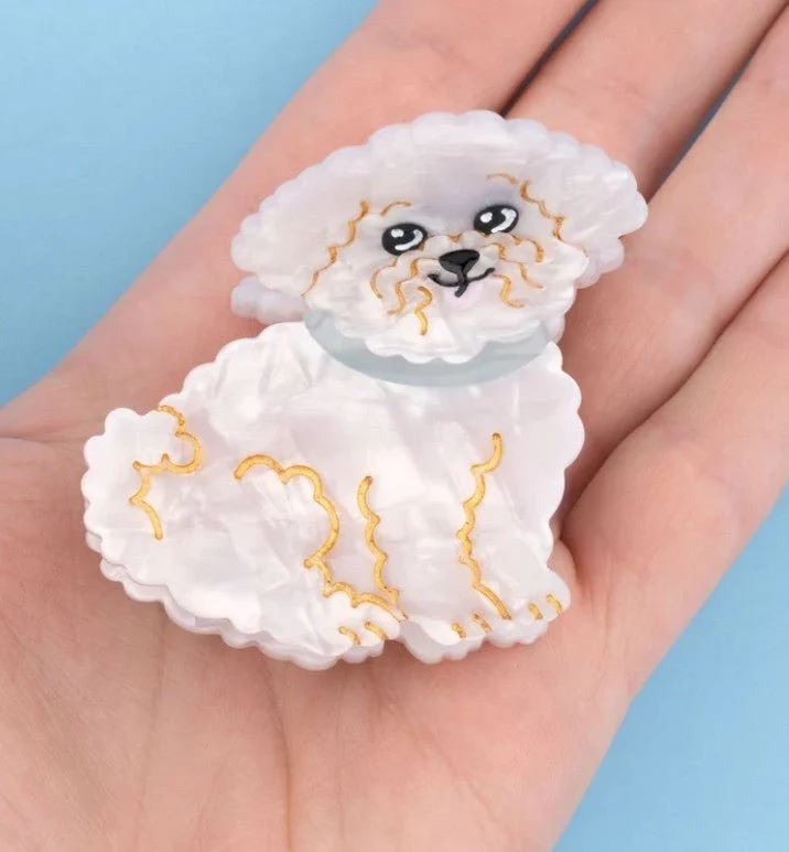 Pince à cheveux Bichon – L’accessoire craquant