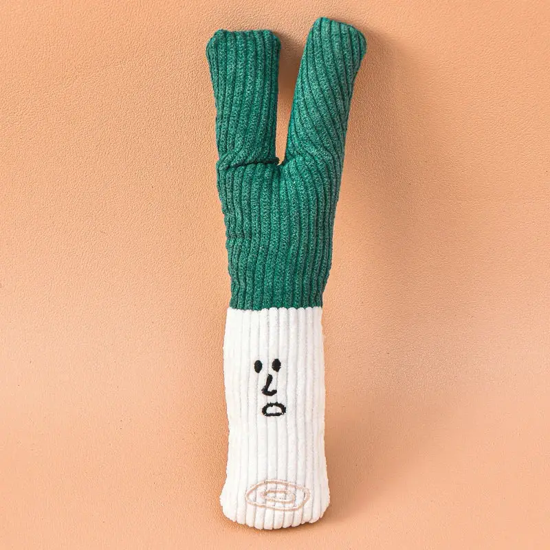 Peluche poireau pour chien