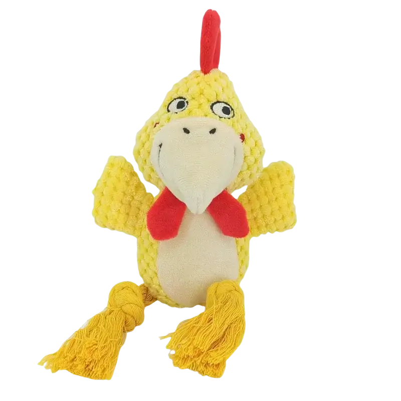 Peluche coq pour chien