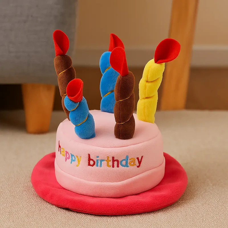 Jouet chapeau d'anniversaire pour chien