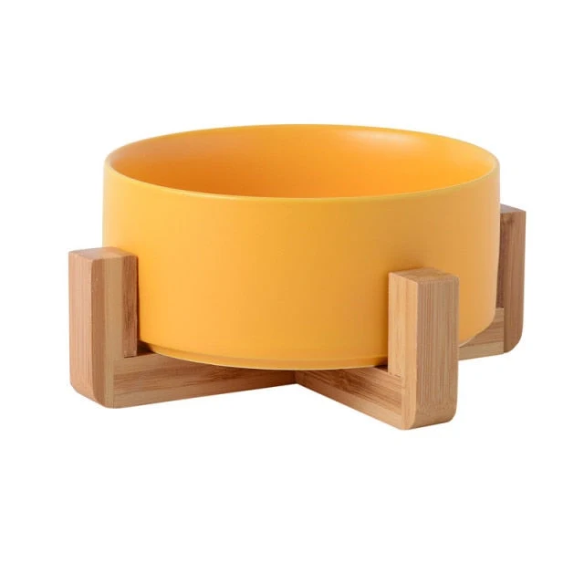 Gamelle céramique et bois pour chat
