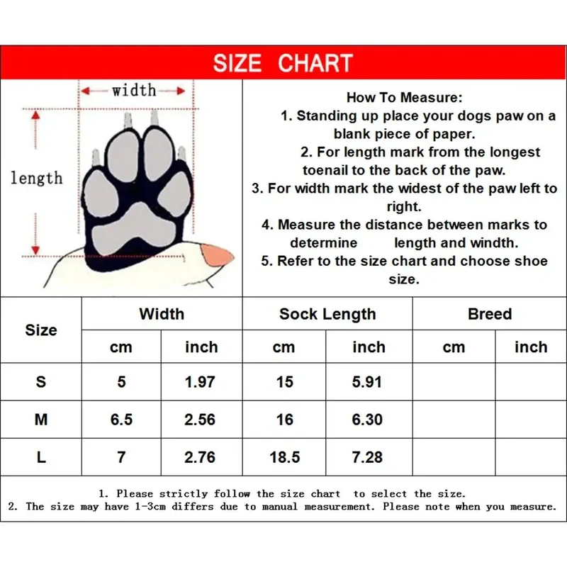 Chaussette ajustable anti-dérapante pour chien