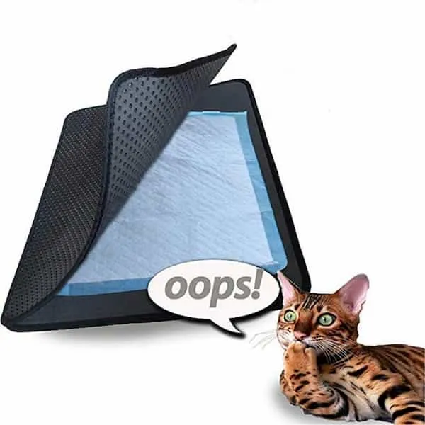Tapis de litière alvéolé pour chat