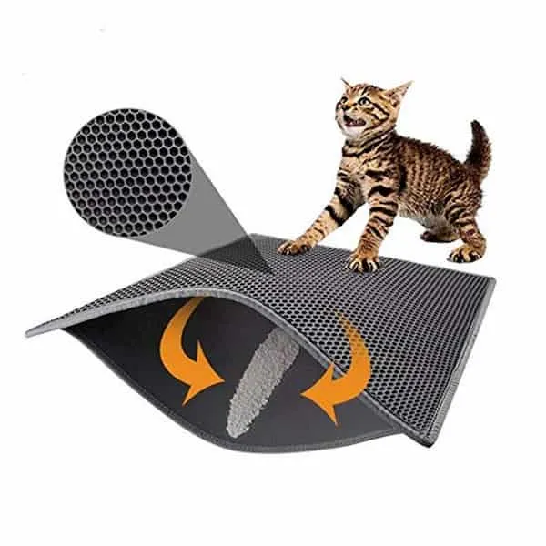 Tapis de litière alvéolé pour chat